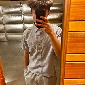 Banana Republic Gray Casual Button Down Shirt